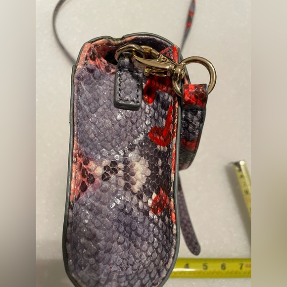 Tory Burch Multicolor Python Embossed Leather Crossbody Bag MSRP $600 - Picture 5 of 9